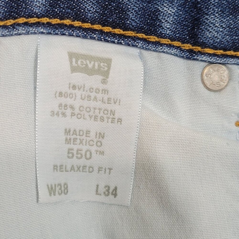 Levis 550 Mens 38x29 Jeans Relaxed Fit Denim Classic Straight Leg Durable Casual - Picture 9 of 14